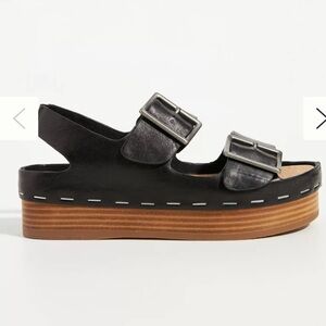 Kelsi Dagger Leather Platform Buckle Sandal